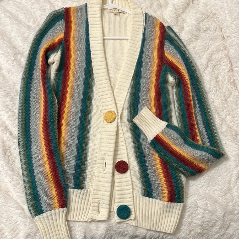 Vintage Forever 21 Rainbow Cardigan